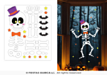 Halloween Skelett Fönsterklistermärken