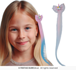 Enhörning Hårclips Med Extensions Rosa/Blå