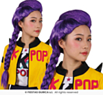 K-Pop Flätad Peruk Lila