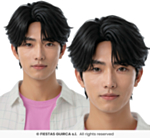 K-Pop Dark Rebel Peruk Svart