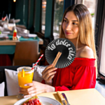 La Dolce Vita Solfjäder Svart