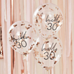 Hello 30 Konfettiballonger Roséguld