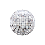 Disco-kula folieballong silver