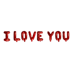 I Love You Folieballong Röd