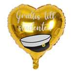 Grattis Till Studenten Folieballong Guld