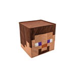 Minecraft® Steve Kubhuvudsmask