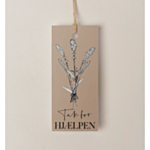 Tack för hjälpen-hängetikett