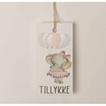 Grattis Elefant Flicka Presentetikett