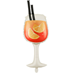 Drink Folieballong Orange/Svart