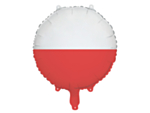 Rund Polen Flagga Folieballong