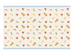 Pappersduk med fruktmotiv beige