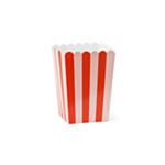 Klassiska Popcornbägare Röd/Vit