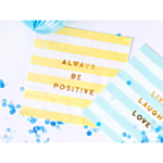 Always Be Positive Servetter Gul/Vit