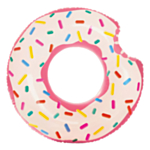 Uppblåsbar donut-badring rosa