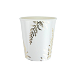 Ormbunkspappersmuggar Vit/Guld