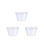 Babyshower Cupcake Wrappers Blå/Vit