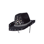 Svart cowboyhatt med rhinestones