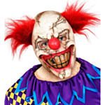 Skräckclownmask Med Rött Hår