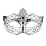Disco ögonmask silver