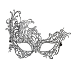 Barock ögonmask silver