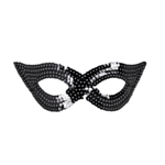 Svart paljettögonmask