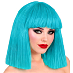 Showgirl-peruk turkos