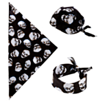 Bandana med dödskallar svart
