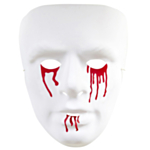 Vit mask med blod
