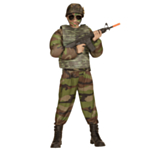 Militär barnväst camouflage