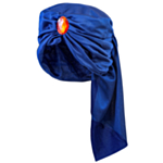 Blå turban med ädelsten