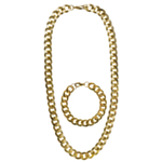 Pimp halsband och armband guld