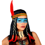 Cheyenne indianperuk svart