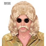 70-talsperuk och mustasch blond
