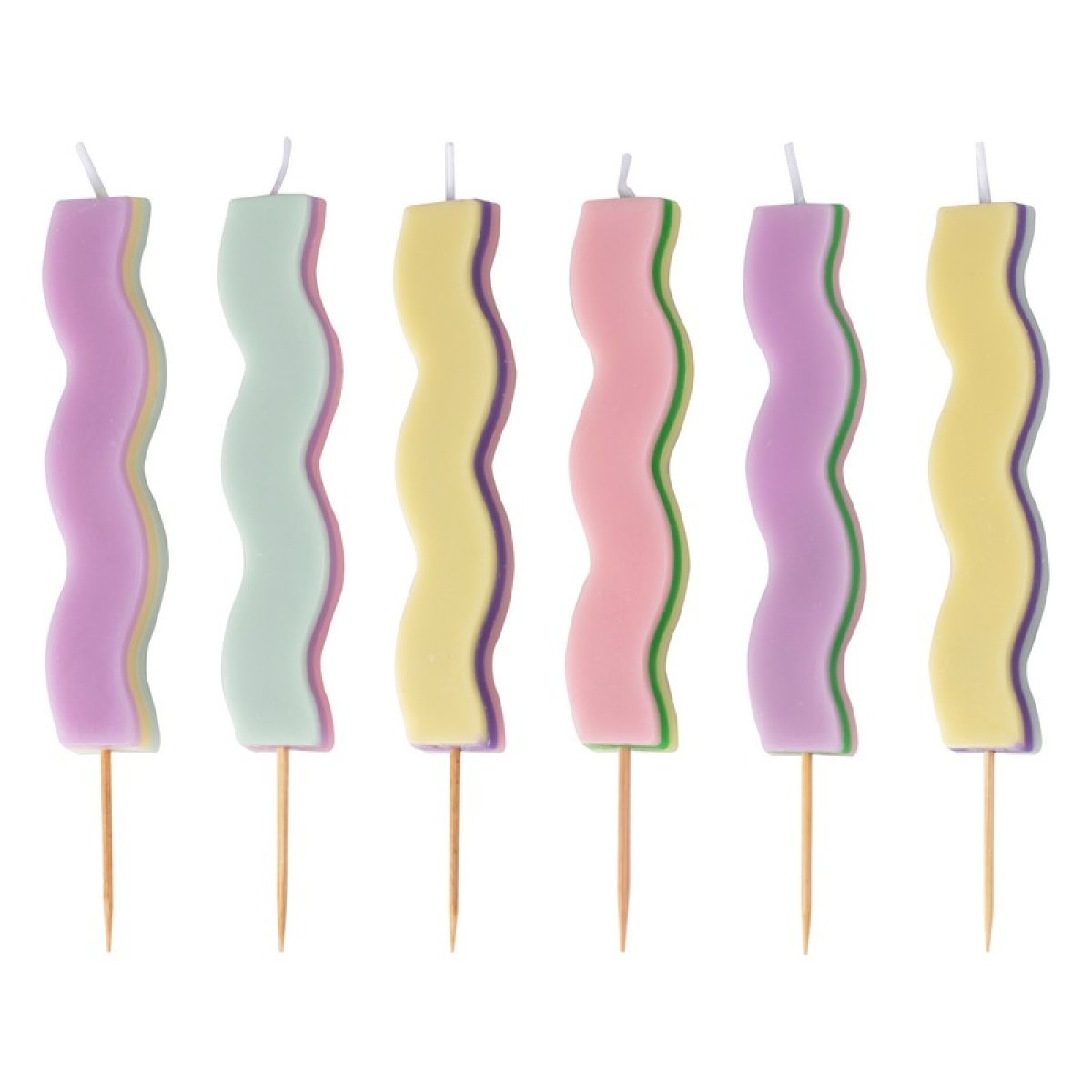 Tårtljus Färgade lågor 10-pack main image 0