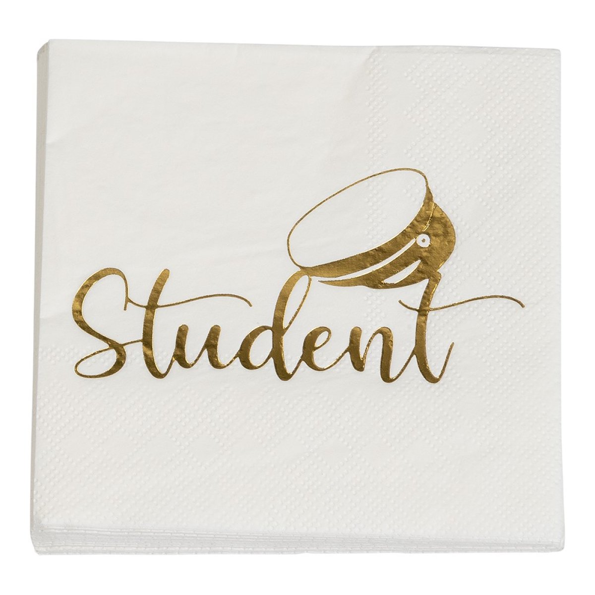 Konfetti Studenthattar Guld & vitt main image 1