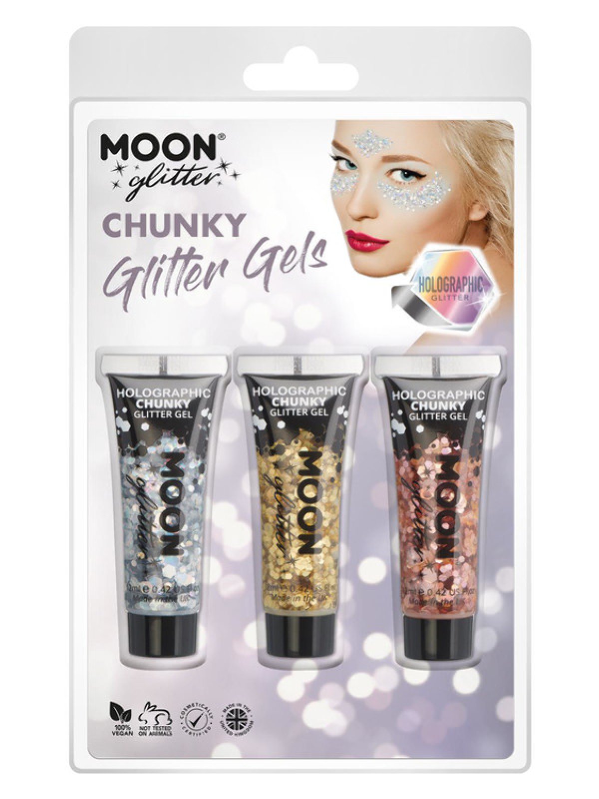 Moon Glitter Holographic Chunky Gel G13252 Costume Make Up