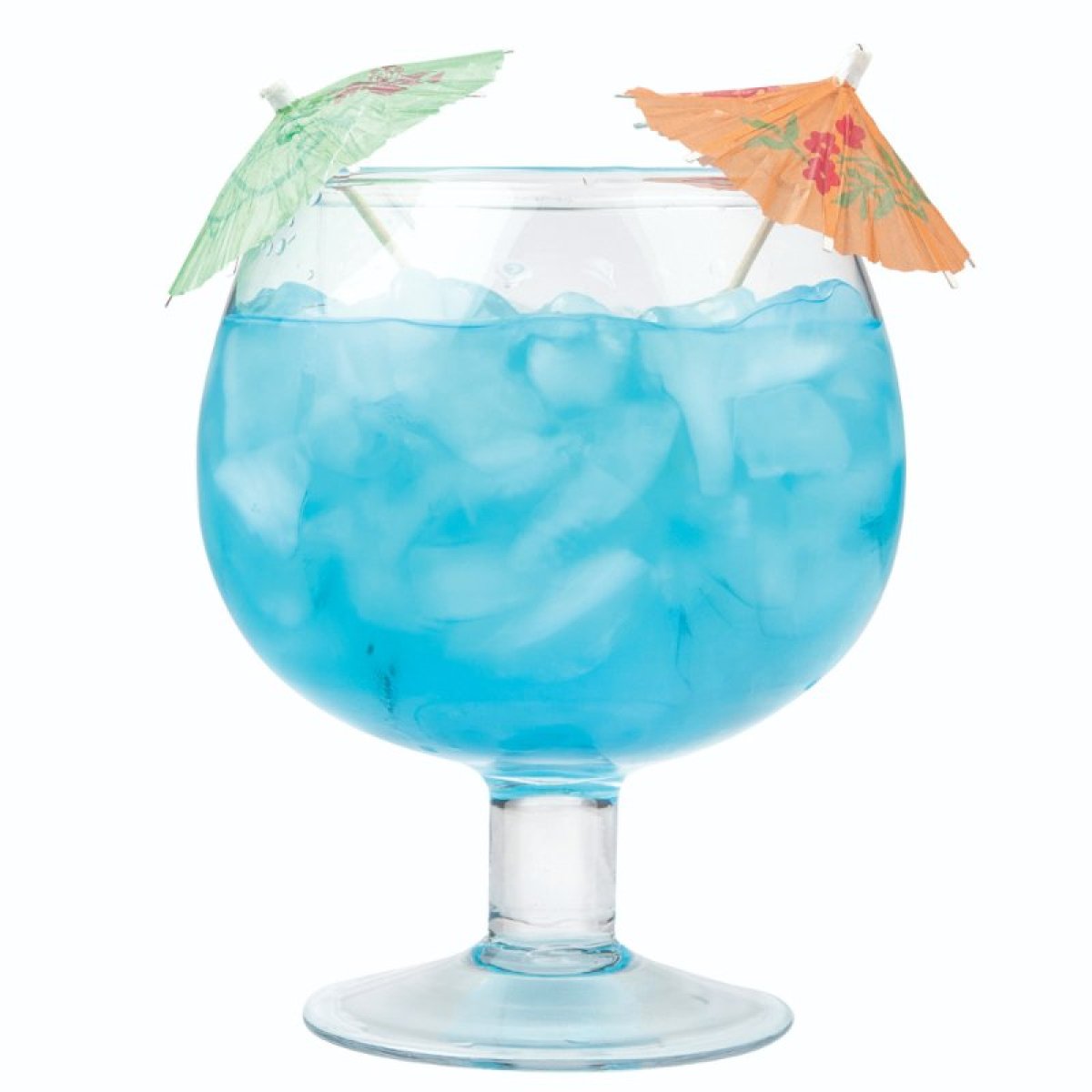 Final Touch FTA1870 Fish Bowl Cocktail Balloon Glass X Large 1.3L / 44 floz | Party Margarita Daiquiri Blue Lagoon Giant Drinking Cup