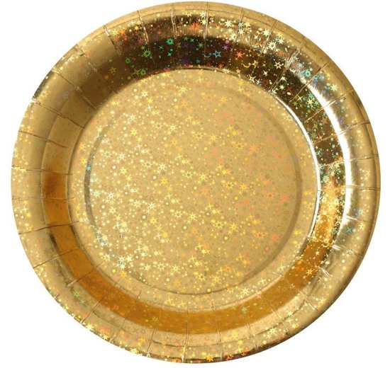 Papperstallrikar Guld 10-pack 18cm main image 1