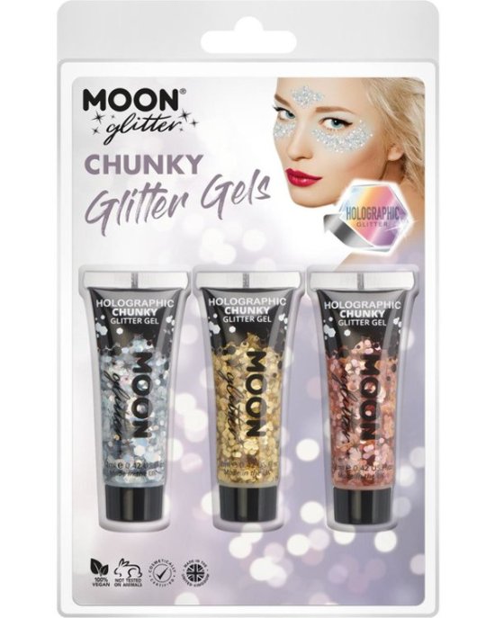 Moon Glitter Holographic Chunky Gel G13252 Costume Make Up