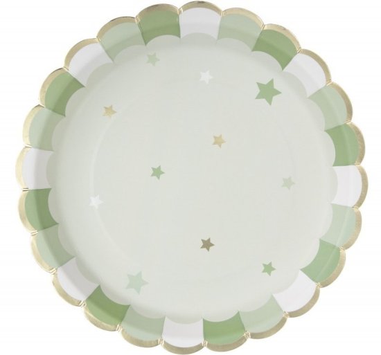Papperstallrikar Mint grön, 10-pack 18cm main image 0