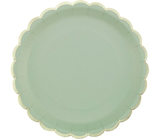 Papperstallrikar grön 20-pack 17,1cm main image 1