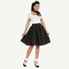 50-tal Polka Kjol Svart