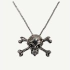 Pirat Dödskalle Halsband Silver
