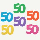 50 År Bordsdekorationer Flerfärgade