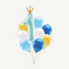1 År Ballongbukett Ljusblå