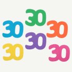 30 År Bordsdekorationer Flerfärgade