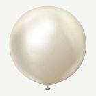 Premium Stora Latexballonger Chrome White Gold