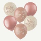 Blooming Baby Latexballonger Rosa/Crème