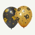 10 År Golden Celebrations Latexballonger