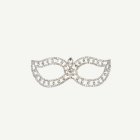 Maskeradmask med Strass – Silver